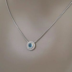 David Yurman Blue Topaz Necklace